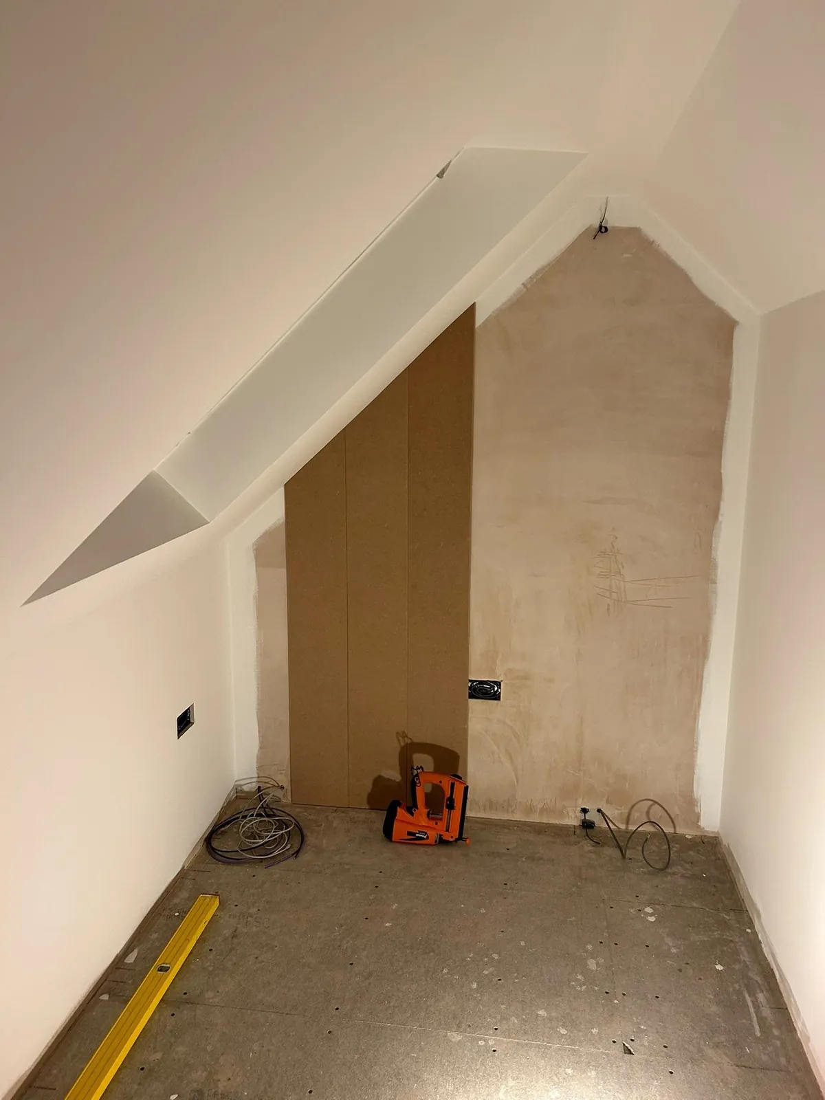 Loft built-in desk in Exeter before work by JCK Carpentry & Building