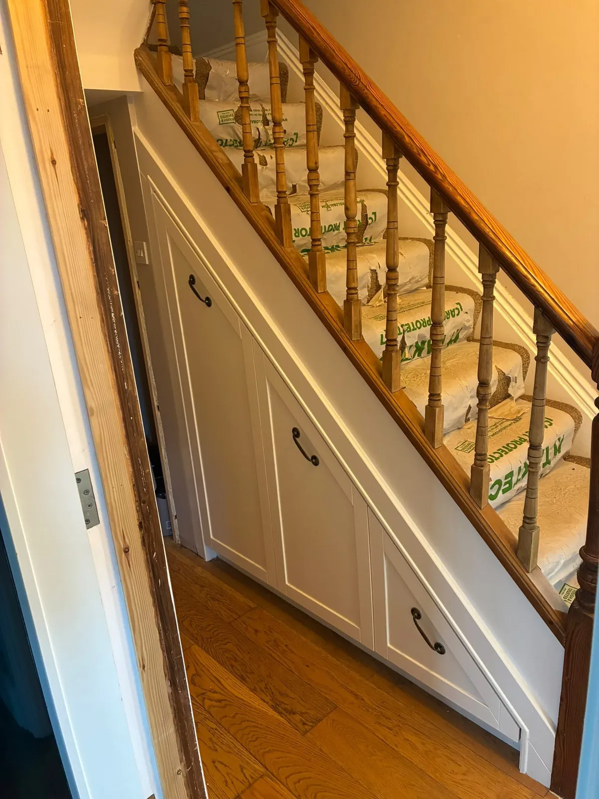 Under-stairs drawers in Exeter after – finished by JCK Carpentry & Building