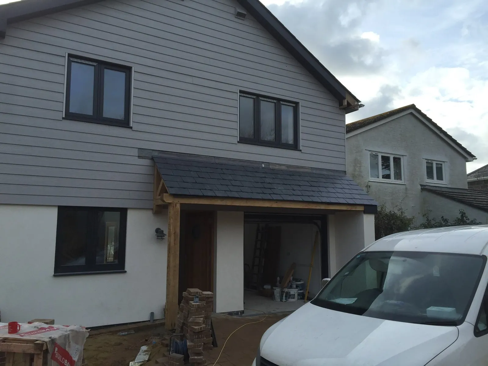 Oak porch clad house extension 03 – extensions & building work by JCK Carpentry & Building, Exeter