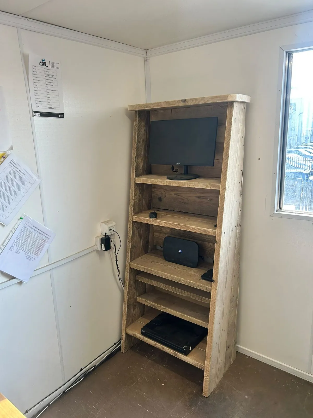 Rustic ladder shelving unit 12 – bespoke furniture & wardrobes by JCK Carpentry & Building, Exeter