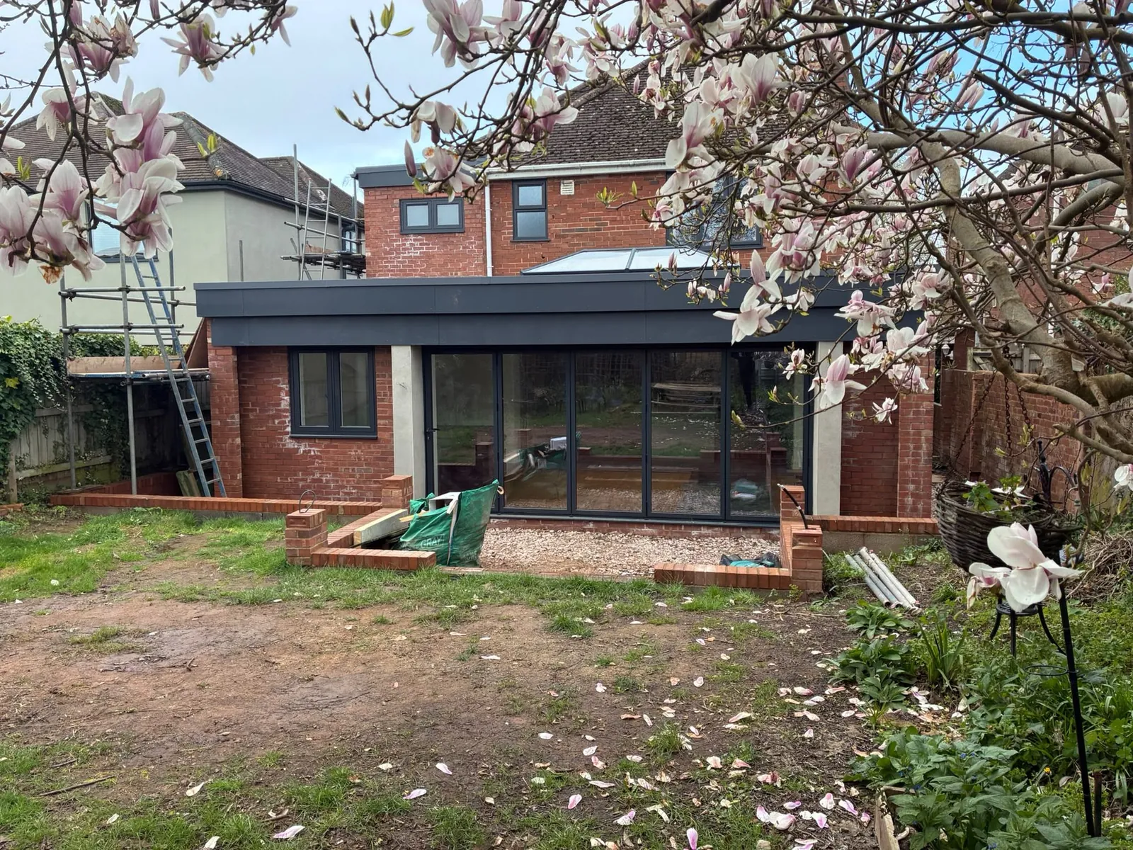 Rear extension bifold doors roof lantern – extensions & building work by JCK Carpentry & Building, Exeter