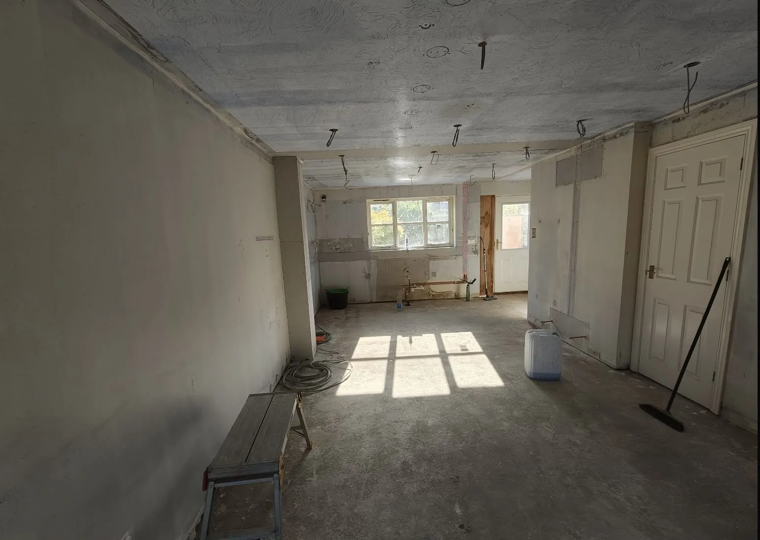 Green Shaker kitchen in Exeter before work by JCK Carpentry & Building